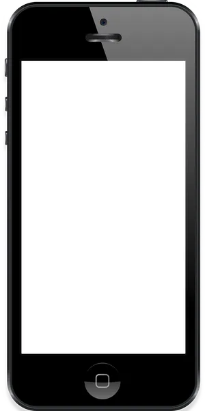 Black Smartphone Blank Screen PNG Image