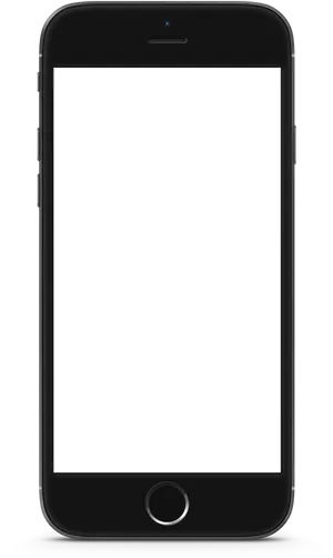 Black Smartphone Blank Screen PNG Image