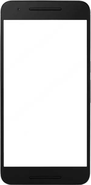 Black Smartphone Blank Screen PNG Image