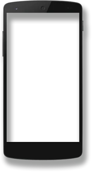 Black Smartphone Front View PNG Image