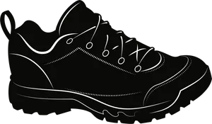 Black Sneaker Vector Illustration PNG Image