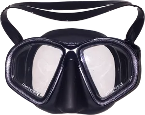 Black Snorkeling Mask Isolated PNG Image