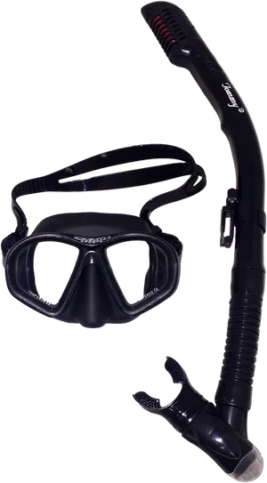 Black Snorkeling Maskand Snorkel PNG Image