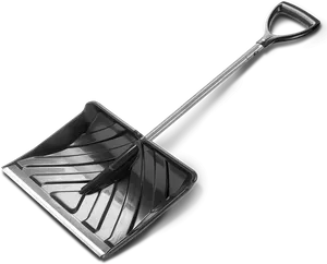 Black Snow Shovel Isolated PNG Image