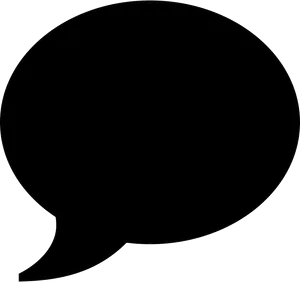 Black Speech Bubble Icon PNG Image