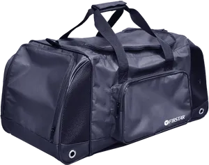 Black Sports Duffel Bag PNG Image