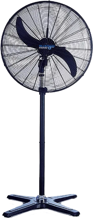 Black Standing Fan Isolatedon Background PNG Image