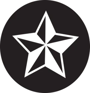 Black Star Iconon Dark Background PNG