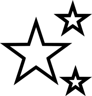 Black Star Tattoo Design PNG Image