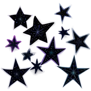 Black Stars Celestial Patterns Png Rfs71 PNG Image