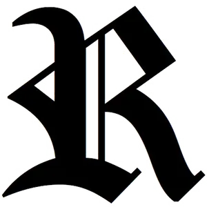 Black Stylized R Symbol PNG Image