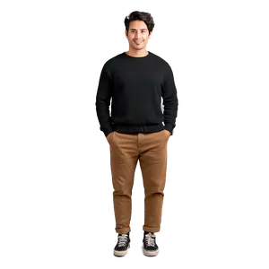 Black Sweater Outfit Png Xgt14 PNG Image