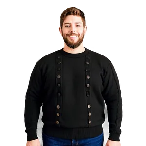 Black Sweater With Buttons Png 29 PNG Image