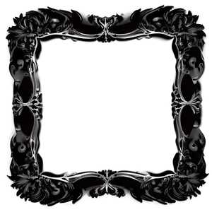 Black Swirl Frame Png 97 PNG Image