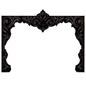 Black Swirl Frame Png Nao40 PNG Image