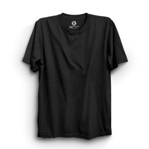 Black T Shirt Product Display PNG Image