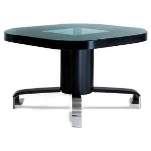 Black Table With Glass Top Png Mie PNG Image