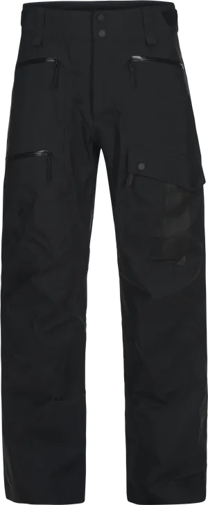 Black Tactical Cargo Pants PNG Image