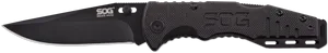 Black Tactical Folding Knife PNG Image