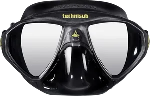 Black Technisub Snorkeling Mask PNG Image