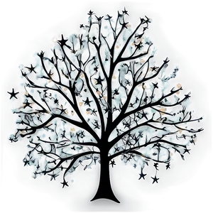 Black Trees With Stars Png Rdy24 PNG Image