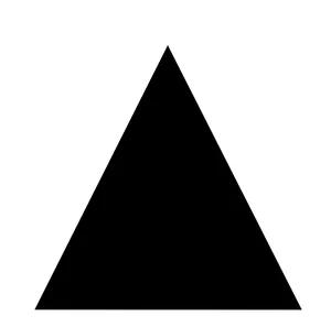 Black Triangle White Outline PNG Image