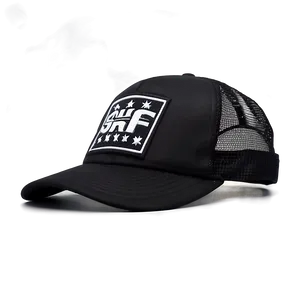 Black Trucker Hat With Logo Png 98 PNG Image