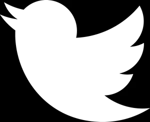 Black Twitter Logo Silhouette PNG Image