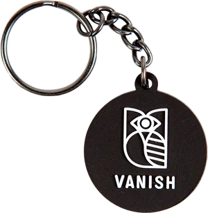 Black Vanish Keychainwith Logo PNG Image