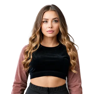 Black Velvet Crop Top Png 06282024 PNG Image