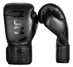 Black Venum Boxing Gloves PNG Image