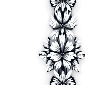 Black White Floral Patterns Png 46 PNG Image