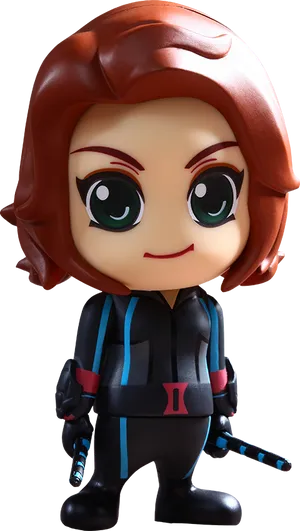 Black Widow Figure Stylized PNG Image