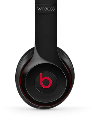 Black Wireless Headphones PNG Image