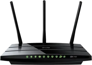 Black Wireless Router T P Link A C1750 PNG Image