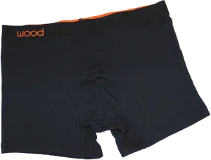 Black Wood Brand Boxer Briefs PNG Image