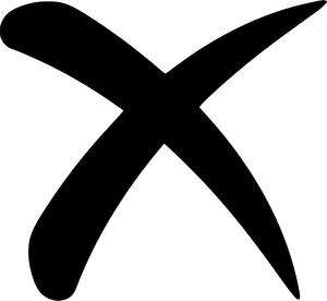 Black X Symbol PNG Image