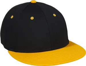 Black Yellow Baseball Cap PNG Image