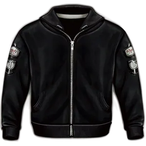 Black Zip-up Sweatshirt Illustration Png Xms64 PNG Image