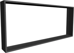 Black3 D Empty Frame PNG Image