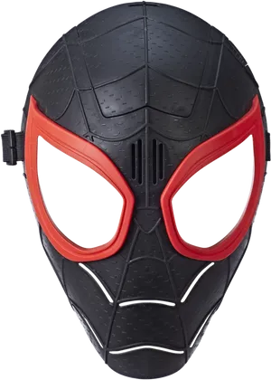 Blackand Red Spiderman Mask PNG Image