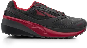 Blackand Red Trail Running Shoe PNG Image