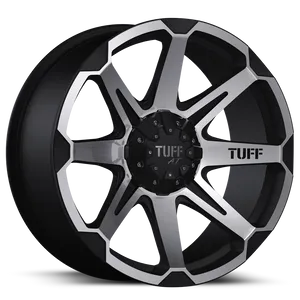 Blackand Silver Alloy Wheel PNG Image