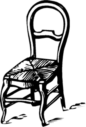 Blackand White Chair Illusion PNG Image