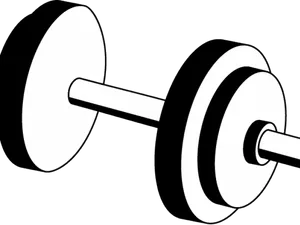 Blackand White Dumbbell Vector PNG Image