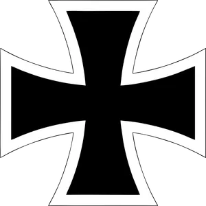 Blackand White Maltese Cross Clipart PNG Image