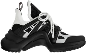 Blackand White Modern Sneaker PNG Image