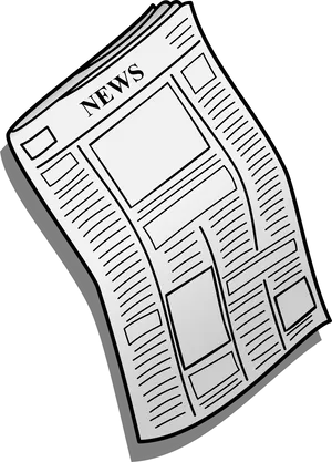 Blackand White Newsprint Graphic PNG Image