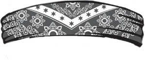 Blackand White Paisley Bandana Design PNG Image