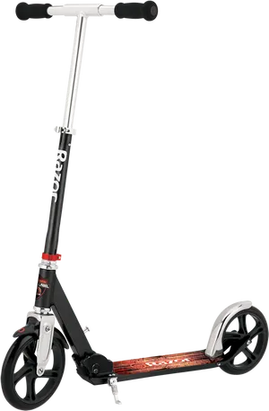 Blackand White Razor Scooter PNG Image